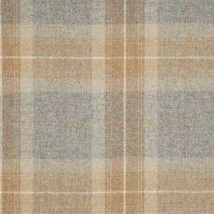 brown checked woolen fabric from Abraham Moon & Sons
