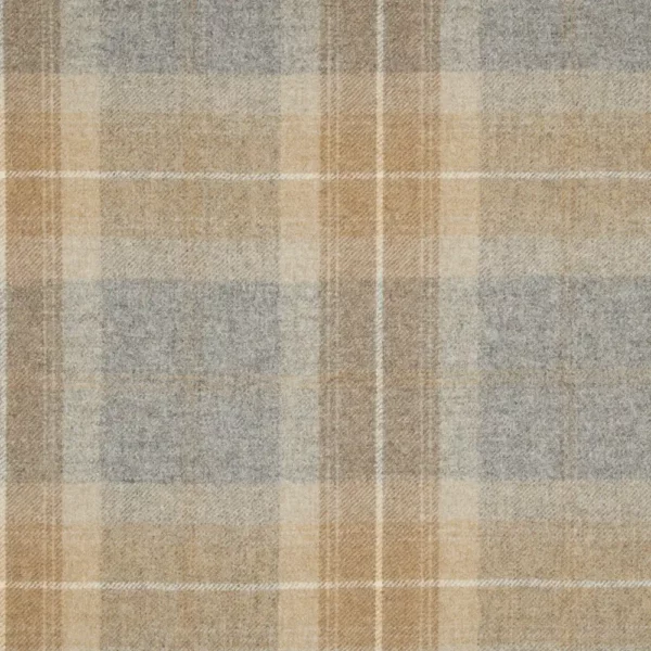 brown checked woolen fabric from Abraham Moon & Sons