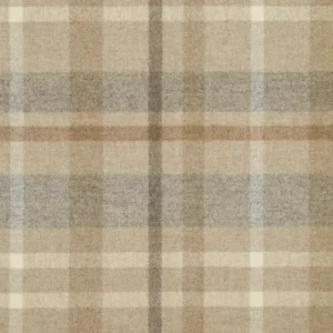 neutral checked woolen fabric from Abraham Moon & Sons