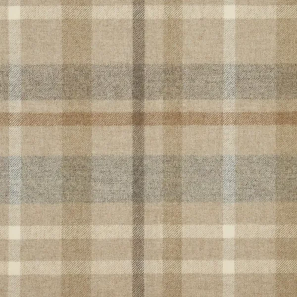 neutral checked woolen fabric from Abraham Moon & Sons