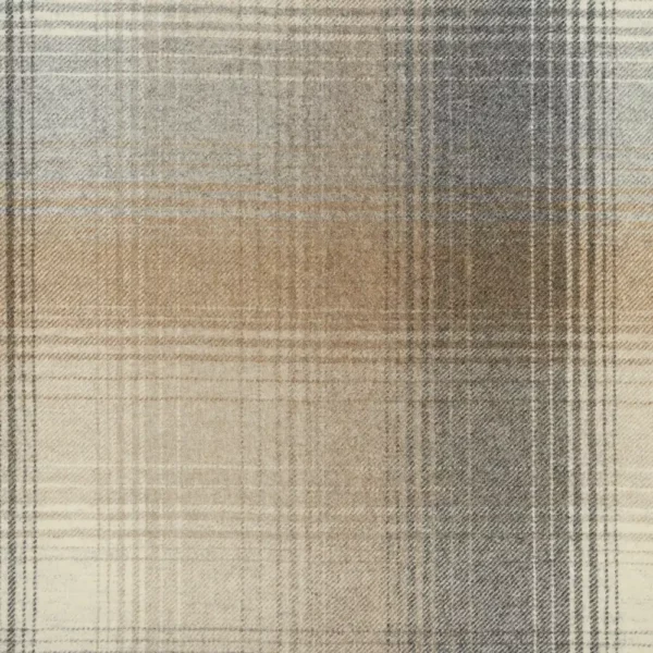 Scafell Fabric - Dolomite by black-grey checked woolen fabric from Abraham Moon & Sons