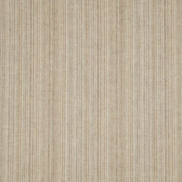 Langbar Fabric - Clay by neutral striped woolen fabric from Abraham Moon & Sons