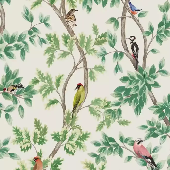 Netherfield Wallpaper - Ivory  / Leaf – Ivory / Leaf swatch