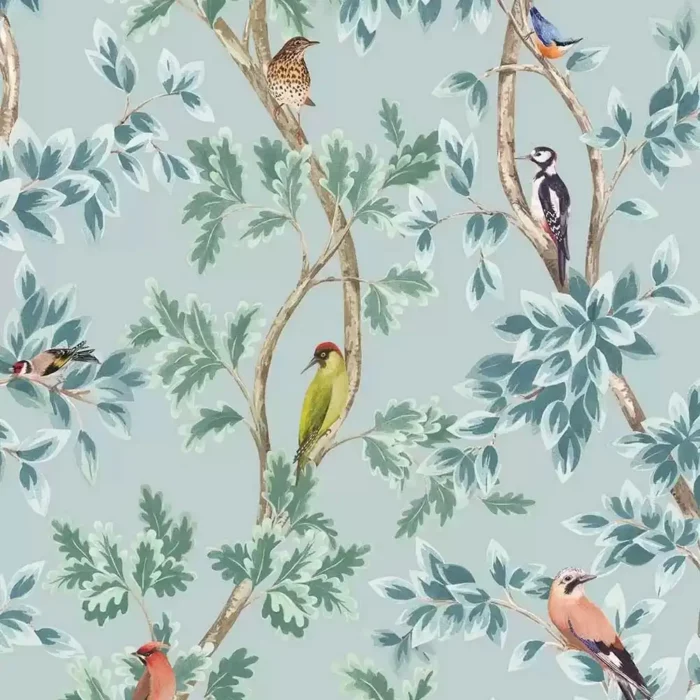 Netherfield Wallpaper - Aqua /  Sky Blue – Aqua / Sky Blue swatch