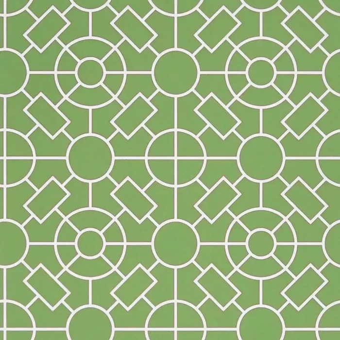 Knot Garden Wallpaper - Garden Green swatch