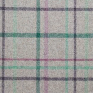 green checked woolen fabric from Abraham Moon & Sons