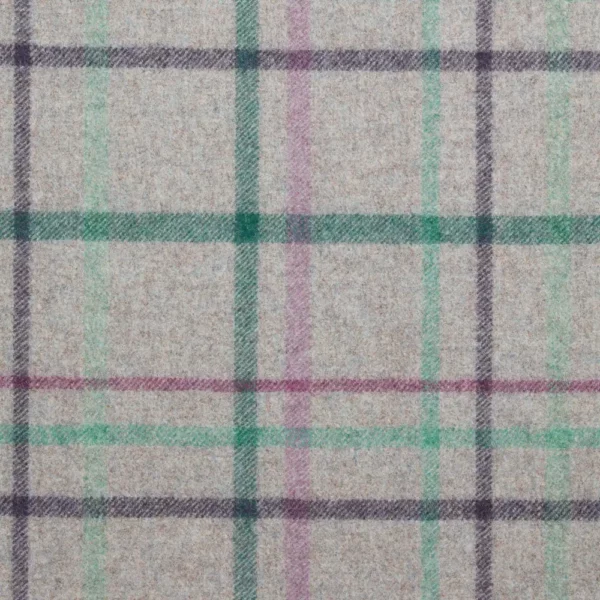 green checked woolen fabric from Abraham Moon & Sons
