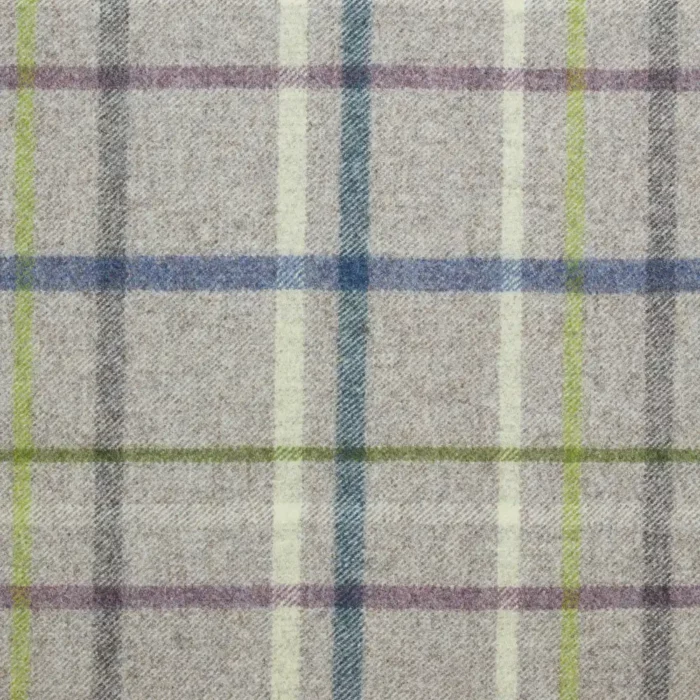 Multicheck Fabric - Mid Grey swatch