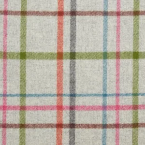 orange checked woolen fabric from Abraham Moon & Sons