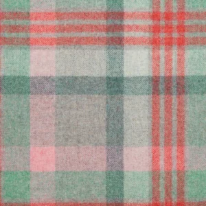 red checked woolen fabric from Abraham Moon & Sons