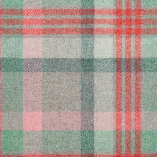 red checked woolen fabric from Abraham Moon & Sons