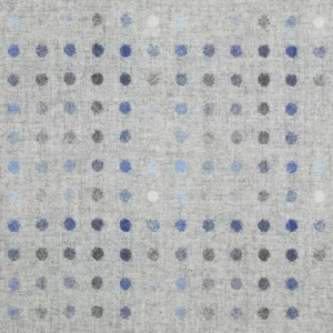blue spotted woolen fabric from Abraham Moon & Sons