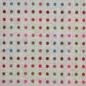 multicolour spotted woolen fabric from Abraham Moon & Sons