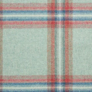 blue checked woolen fabric from Abraham Moon & Sons