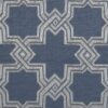blue geometric woven fabric from Beaumont Textiles