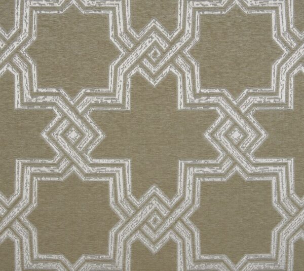 Inca Fabric - Sandstone by yellow geometric woven fabric from Beaumont Textiles