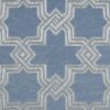blue geometric woven fabric from Beaumont Textiles