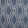 blue geometric woven fabric from Beaumont Textiles