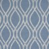 blue geometric woven fabric from Beaumont Textiles