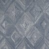 blue geometric woven fabric from Beaumont Textiles