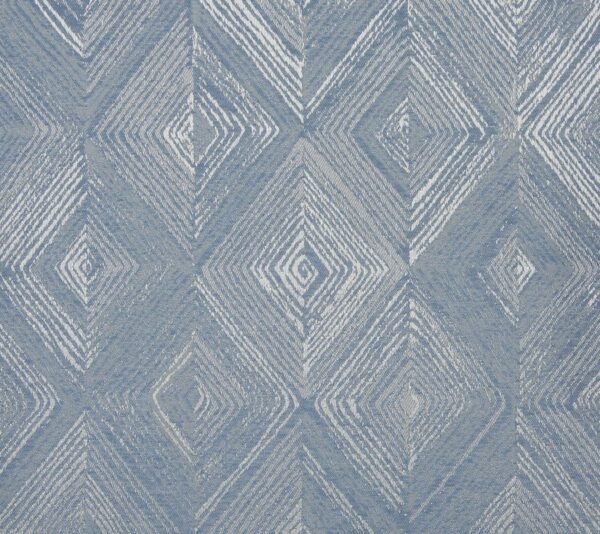 Ottoman Fabric - Sky Blue by blue geometric woven fabric from Beaumont Textiles