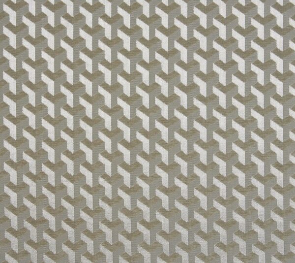 Sultan Fabric - Sandstone by yellow geometric woven fabric from Beaumont Textiles