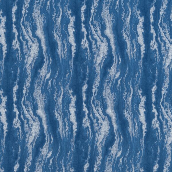 blue striped voile-sheer fabric from Beaumont Textiles