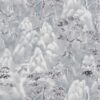 black-grey botanical cotton fabric from Beaumont Textiles