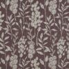 purple botanical jacquard fabric from Beaumont Textiles