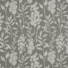 black-grey botanical jacquard fabric from Beaumont Textiles