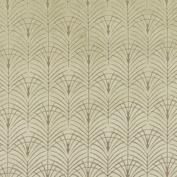 Luxor Fabric - Fern by green geometric velvet-chenille fabric from Beaumont Textiles