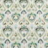 green geometric cotton fabric from Beaumont Textiles