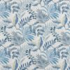 blue botanical cotton fabric from Beaumont Textiles