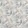 black-grey botanical cotton fabric from Beaumont Textiles