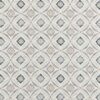 black-grey geometric cotton fabric from Beaumont Textiles