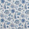 blue botanical cotton fabric from Beaumont Textiles