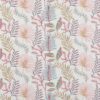 red botanical printed fabric from Beaumont Textiles