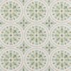 green geometric cotton fabric from Beaumont Textiles