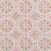 red geometric cotton fabric from Beaumont Textiles