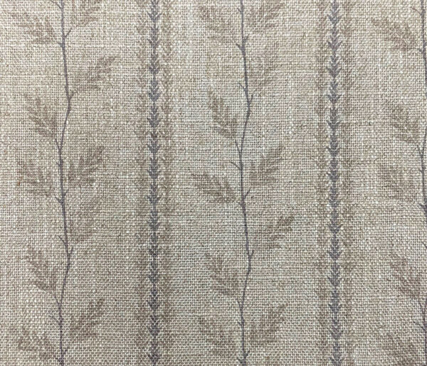 Trailing Vine Fabric - Colour 4 by neutral striped printed fabric from Art of the Loom