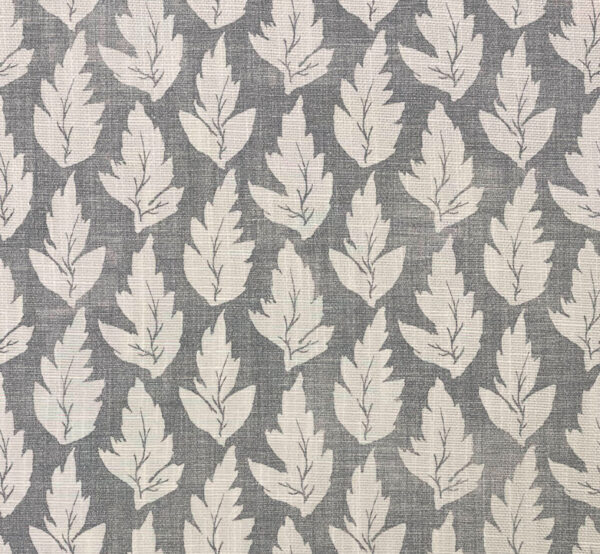 Ferndown Fabric - 9 by black-grey botanical printed fabric from Art of the Loom