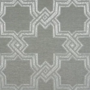black-grey geometric woven fabric from Beaumont Textiles