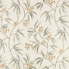 orange botanical embroideried fabric from Romo