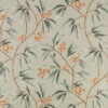 brown botanical embroideried fabric from Romo
