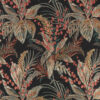 red botanical embroideried fabric from Romo