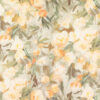 orange botanical linen fabric from Romo