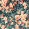 blue botanical velvet-chenille fabric from Romo