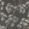 brown botanical wallpaper from romo