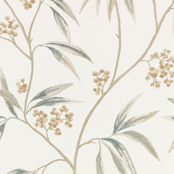 neutral botanical wallpaper from romo