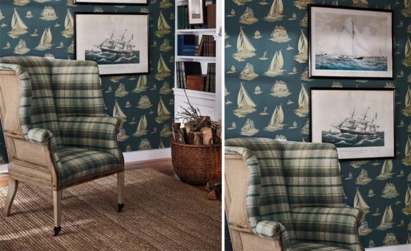 Marston Gate Floral Wallpaper - Blue from